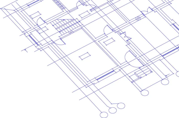 Abstrakte Zeichnungslinien Architektonischen Kunstkonzept Minimale Geometrische Formen — Stockvektor