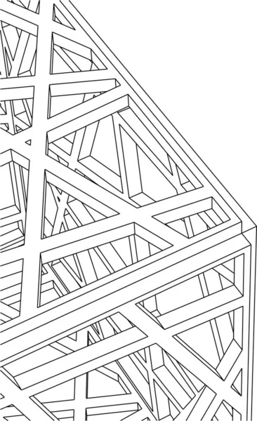 Forme Geometriche Minimali Linee Architettoniche — Vettoriale Stock