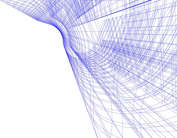 Líneas Abstractas Dibujo Concepto Arte Arquitectónico Formas Geométricas Mínimas — Vector de stock