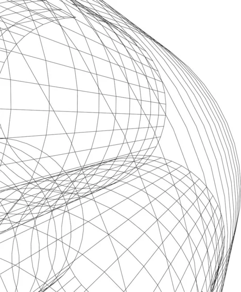 Linhas Abstratas Desenho Conceito Arte Arquitetônica Formas Geométricas Mínimas — Vetor de Stock