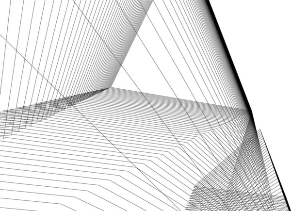 Linhas Abstratas Desenho Conceito Arte Arquitetônica Formas Geométricas Mínimas —  Vetores de Stock