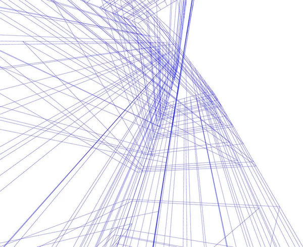 Mimari Sanat Konseptinde Soyut Çizgiler Minimum Geometrik Şekiller — Stok Vektör