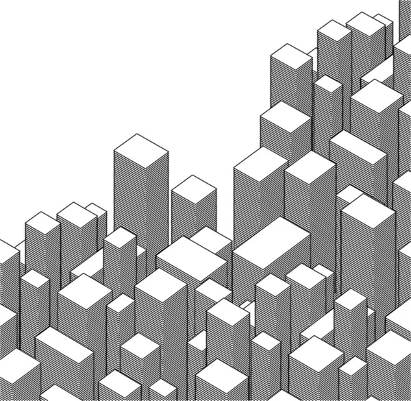 Abstracte Tekenlijnen Architectonisch Kunstconcept Minimale Geometrische Vormen — Stockvector