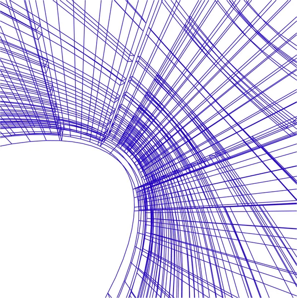 Lignes Dessin Abstraites Dans Concept Art Architectural Formes Géométriques Minimales — Image vectorielle