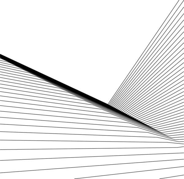 Linhas Abstratas Desenho Conceito Arte Arquitetônica Formas Geométricas Mínimas — Vetor de Stock