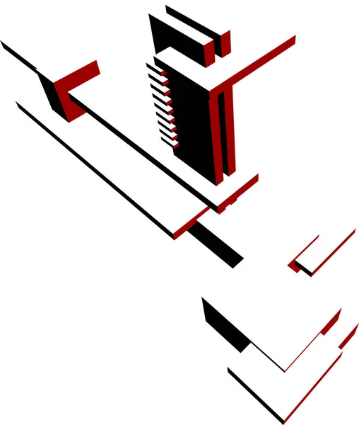 Minimale Geometrische Vormen Architectonische Lijnen — Stockvector