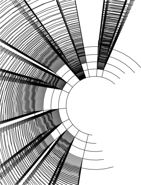 Linhas Abstratas Desenho Conceito Arte Arquitetônica Formas Geométricas Mínimas — Vetor de Stock