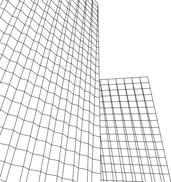 Linhas Abstratas Desenho Conceito Arte Arquitetônica Formas Geométricas Mínimas —  Vetores de Stock