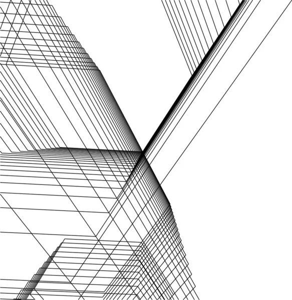 Minimale Geometrische Vormen Architectonische Lijnen — Stockvector