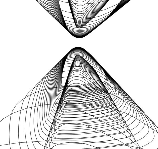 Líneas Abstractas Dibujo Concepto Arte Arquitectónico Formas Geométricas Mínimas — Archivo Imágenes Vectoriales