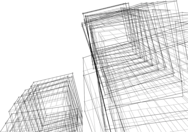 建筑3D背景图 — 图库矢量图片