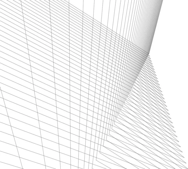 建築芸術の概念における抽象的な線や最小限の幾何学的形状 — ストックベクタ