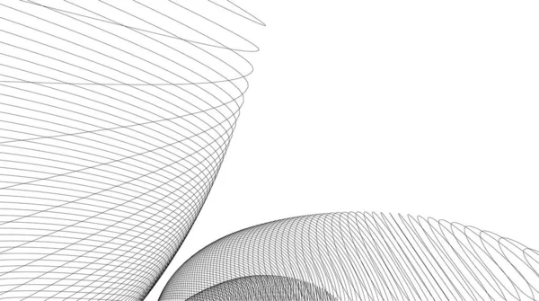 Lignes Dessin Abstraites Dans Concept Art Architectural Formes Géométriques Minimales — Image vectorielle