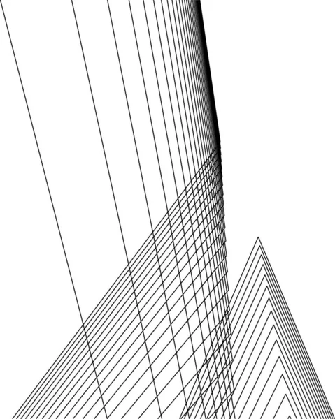 Minimala Geometriska Former Arkitektoniska Linjer — Stock vektor