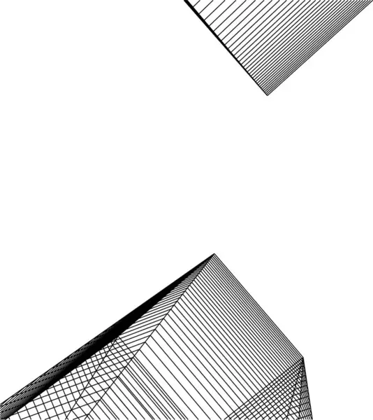 Formes Géométriques Minimales Lignes Architecturales — Image vectorielle