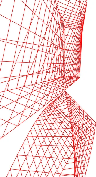 建築芸術の概念における抽象的な線や最小限の幾何学的形状 — ストックベクタ