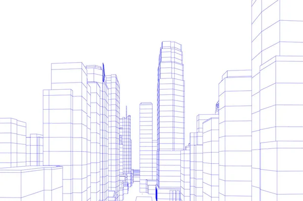 Linhas Abstratas Desenho Conceito Arte Arquitetônica Formas Geométricas Mínimas — Vetor de Stock