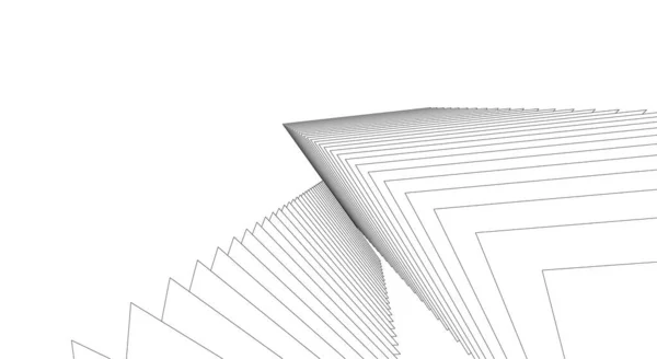 Linhas Abstratas Desenho Conceito Arte Arquitetônica Formas Geométricas Mínimas — Vetor de Stock