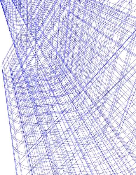 Abstracte Tekenlijnen Architectonisch Kunstconcept Minimale Geometrische Vormen — Stockvector