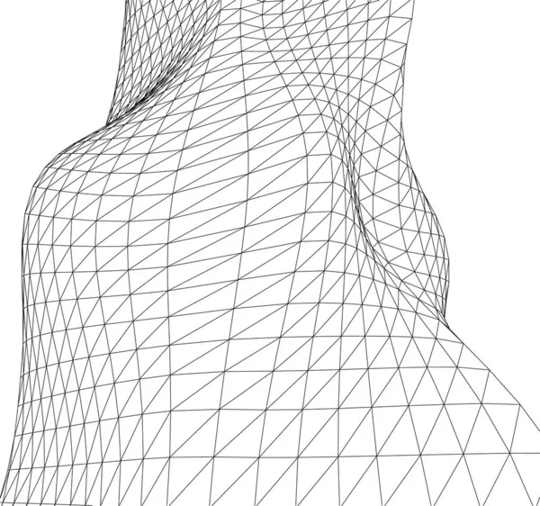 Líneas Abstractas Dibujo Concepto Arte Arquitectónico Formas Geométricas Mínimas — Archivo Imágenes Vectoriales