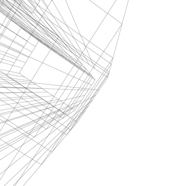 Linhas Abstratas Desenho Conceito Arte Arquitetônica Formas Geométricas Mínimas — Vetor de Stock