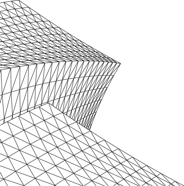 Linhas Abstratas Desenho Conceito Arte Arquitetônica Formas Geométricas Mínimas — Vetor de Stock