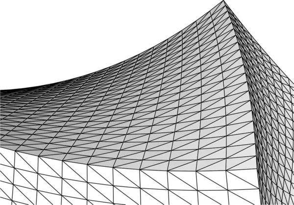 Linhas Abstratas Desenho Conceito Arte Arquitetônica Formas Geométricas Mínimas — Vetor de Stock