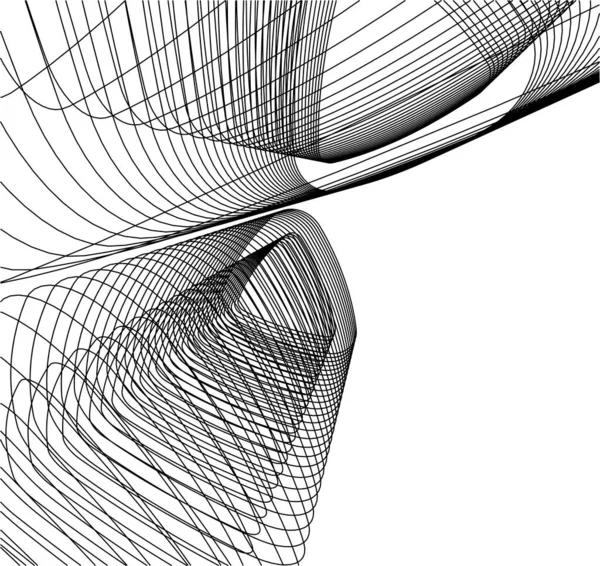 Linhas Abstratas Desenho Conceito Arte Arquitetônica Formas Geométricas Mínimas —  Vetores de Stock