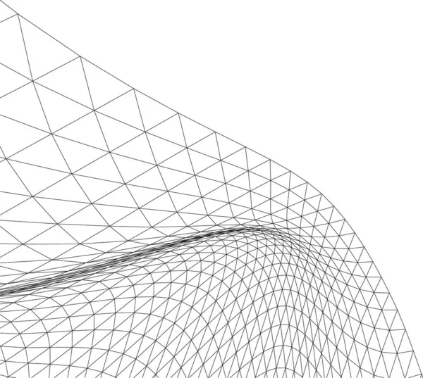 Linhas Abstratas Desenho Conceito Arte Arquitetônica Formas Geométricas Mínimas — Vetor de Stock