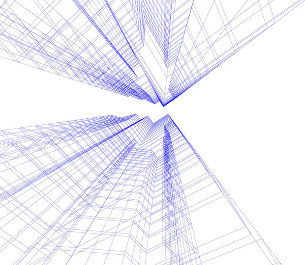Абстрактные Чертежи Архитектурном Искусстве Минимальные Геометрические Формы — стоковый вектор
