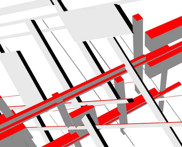 Linee Disegno Astratte Nel Concetto Arte Architettonica Forme Geometriche Minime — Vettoriale Stock