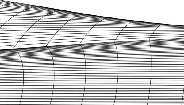 Lignes Dessin Abstraites Dans Concept Art Architectural Formes Géométriques Minimales — Image vectorielle