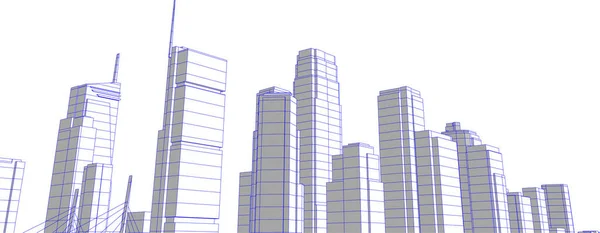 建筑3D背景图 — 图库矢量图片