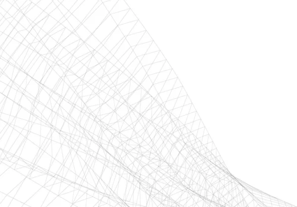 Lignes Dessin Abstraites Dans Concept Art Architectural Formes Géométriques Minimales — Image vectorielle