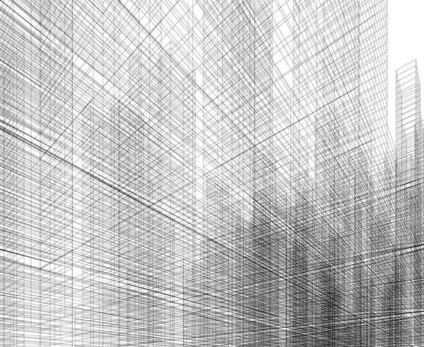 Lignes Dessin Abstraites Dans Concept Art Architectural Formes Géométriques Minimales — Image vectorielle