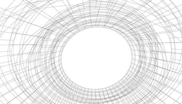 Linee Disegno Astratte Nel Concetto Arte Architettonica Forme Geometriche Minime — Vettoriale Stock