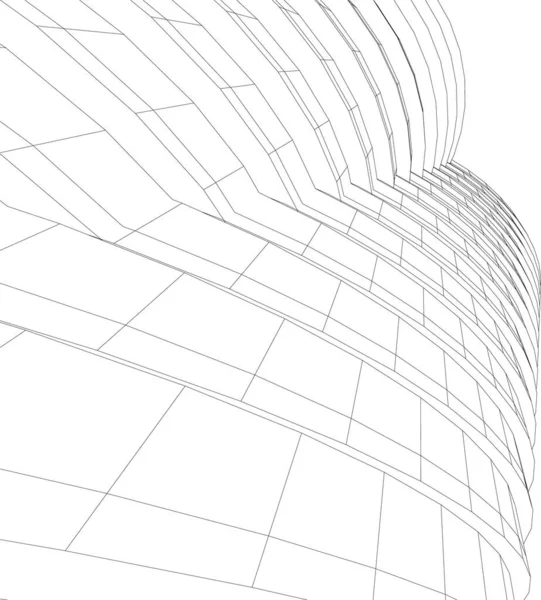 Lignes Dessin Abstraites Dans Concept Art Architectural Formes Géométriques Minimales — Image vectorielle