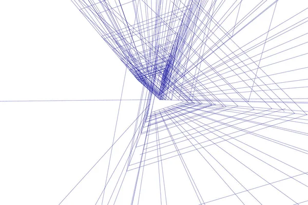 Абстрактные Чертежи Архитектурном Искусстве Минимальные Геометрические Формы — стоковый вектор