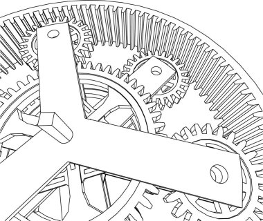 Mimari sanat konseptinde soyut çizgiler, minimum geometrik şekiller. 