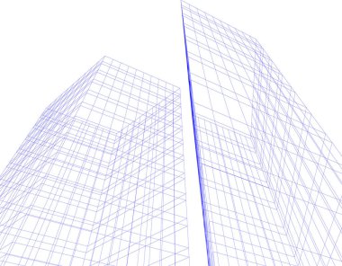 Mimari sanat konseptinde soyut çizgiler, minimum geometrik şekiller. 