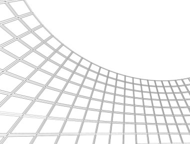 Mimari sanat konseptinde soyut çizgiler, minimum geometrik şekiller. 