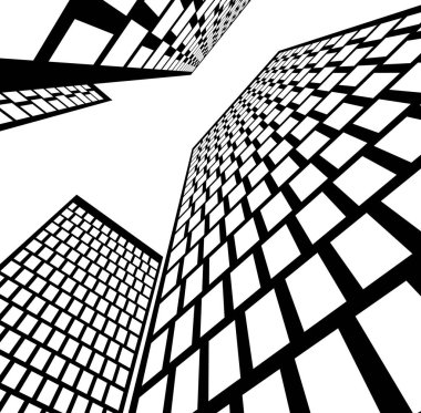 Mimari sanat konseptinde soyut çizgiler, minimum geometrik şekiller. 