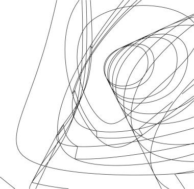Mimari sanat konseptinde soyut çizgiler, minimum geometrik şekiller. 