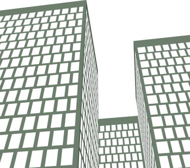 Mimari sanat konseptinde soyut çizgiler, minimum geometrik şekiller. 