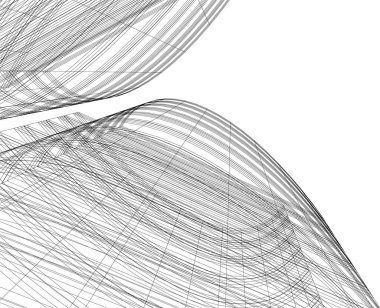 Mimari sanat konseptinde soyut çizgiler, minimum geometrik şekiller. 