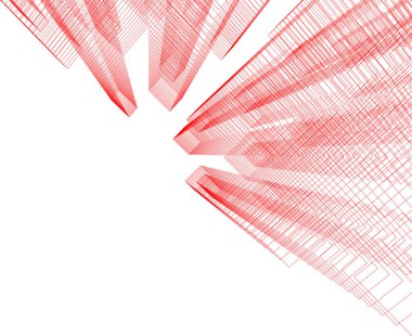 Mimari sanat konseptinde soyut çizgiler, minimum geometrik şekiller.