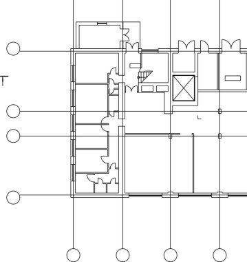 Mimari sanat konseptinde soyut çizgiler, minimum geometrik şekiller. 