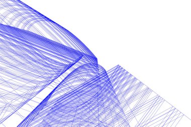 Arkaplanda mimari bina 3d illüstrasyon