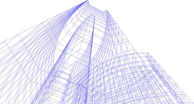 Mimari sanat konseptinde soyut çizgiler, minimum geometrik şekiller. 