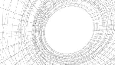 Mimari sanat konseptinde soyut çizgiler, minimum geometrik şekiller. 